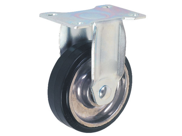 B5中型（橡胶系列）4公厘铝芯防静电天然橡胶轮-固定